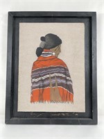 Navaho Sand Painting of Native Woman