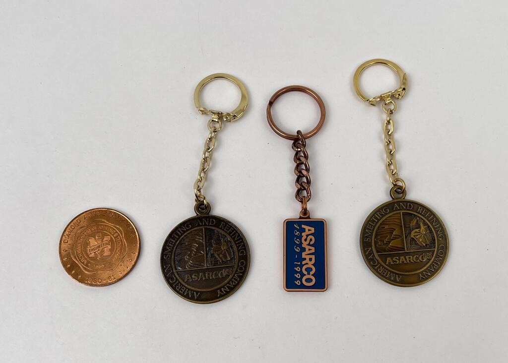 ASARCO Keychains and Token