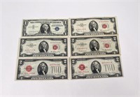 Red Seal $2 Bank Notes