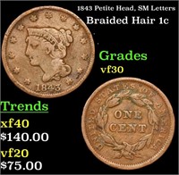1843 Petite Head, SM Letters Braided Hair Large Ce