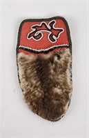 Antique Inuit Eskimo Beaded Wall Pocket