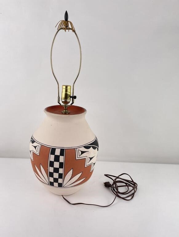 Acoma Pueblo Indian Pot Lamp