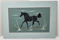 Charlie Lee Yel Ha Yah Gouache Horse Painting