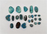 196 Carats of Jewelry Grade Turquoise Cabochons