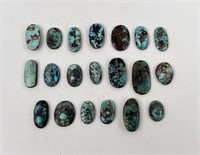 199 Carats of Jewelry Grade Turquoise Cabochons