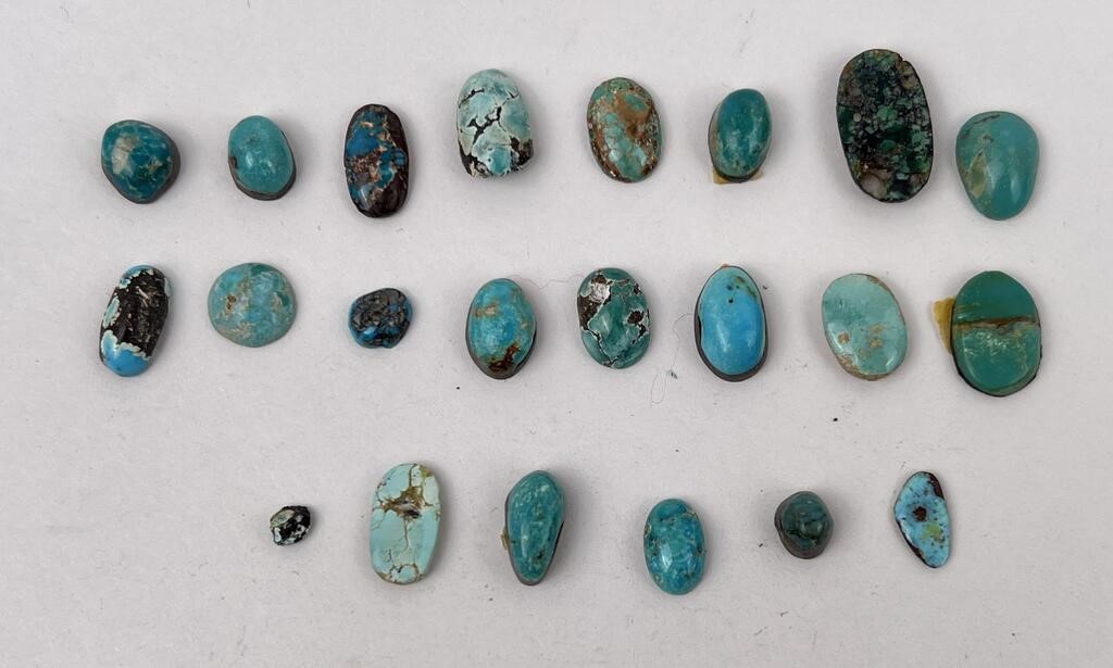 97 Carats of Jewelry Grade Turquoise Cabochons
