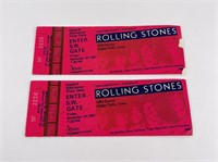 1981 Rolling Stones Cedar Falls Iowa Ticket Stubs