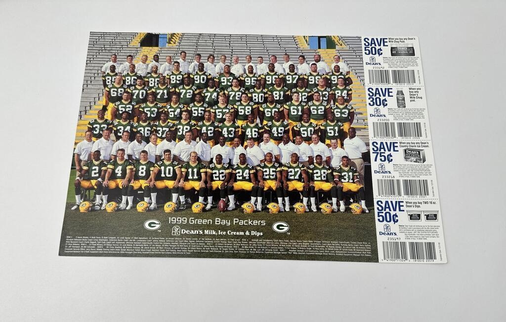 1999 Green Bay Packers Coupon Cards