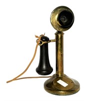 Brass Kellogg Candlestick Phone