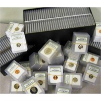 50 pcs. BU and Proof Coins in Slabs -