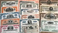 (50) Assorted Railroad Collectible Stock Certs
