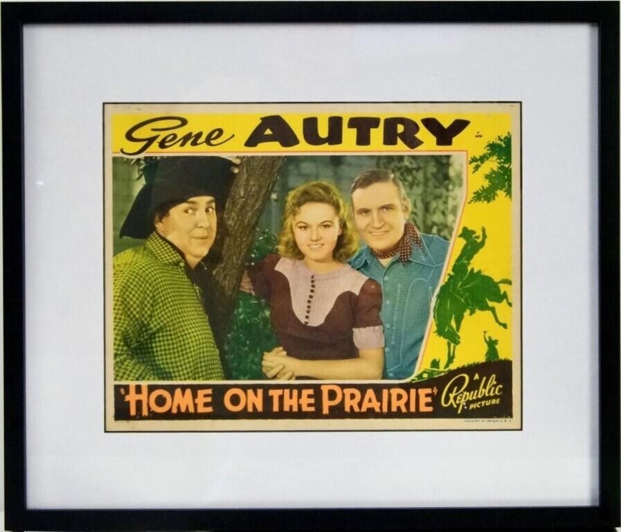 Gene Autry lobby poster "Home on the Prairie"