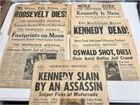 8 Vintage Big-Name Headline Newspapers - Foot Prin