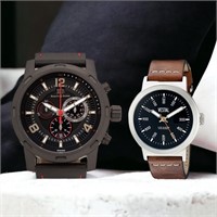 BUECH & BOILAT Swiss Chrono & VESTAL RETRO Watch