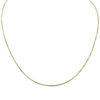 10K Yellow Gold Box Chain Necklace 18"