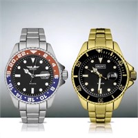 Dual Tone Diver Watches: Argenti & Deporte