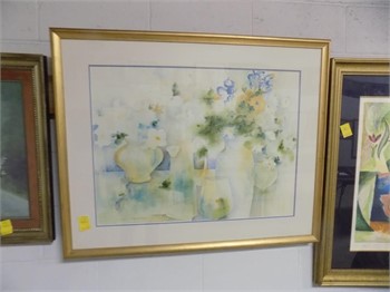 Framed Art and Autographs including Jamie Wyeth