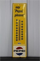 Pepsi Thermometer  7 1/4" X 25" Approx