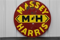 Massey Harris Double Sided Tin Sign 30'