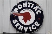Pontiac Authorized Service Procelain Sign