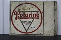 Polarine Motor Oil Flanged Sign Double Sided