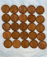 (25) Wheat Cents