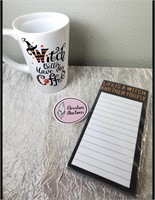 Halloween Witch Coffee and Notepad