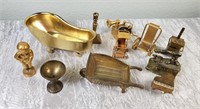 Bunch of Gold Colored Miniature Items
