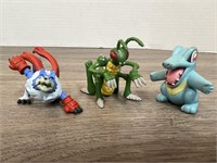 3 small Pokémon figures