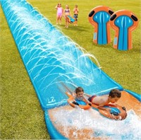 32FT Water Slide w/ 2 Inflatable Bodyboards