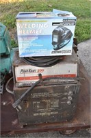 Powr-Kraft 230 welder with lead and helmet; as is