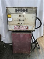 BROWN UNLEADED REGULAR GAS PUMP