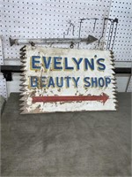 EVELYN’S BEAUTY SHOP SIGN