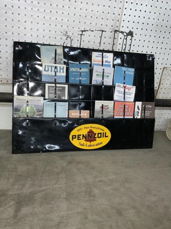 PENNZOIL MAP HOLDER WITH MAPS
