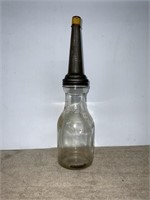 MOORE & KLING GLASS OIL BOTTLE