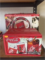 Vintage Coca Cola dinner set and drinking glasses