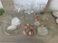 Vintage clear glassware
