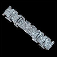 6.80cts H Bar Link Diamond Tennis Bracelet