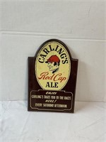 WOODEN CARLINGS RED CAP ALE SIGN