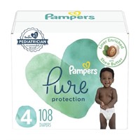 PAMPERS PURE PROTECTION DIAPERS SIZE 4, 108 COUNT