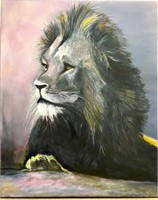 M. Webb Original Canvas "Leo the Lion"
