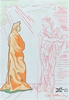Salvador Dali Watercolor On Paper "Glory"