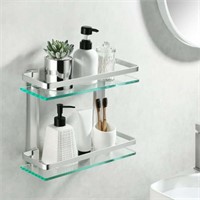 $25  KES Bathroom Glass Shelves 2 Tier 13.8 inch M