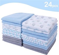 24 Pack - Viviland Baby Washcloths, Super Soft
