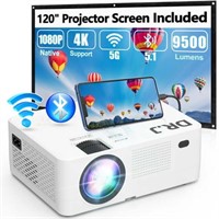 $170  5G WiFi 250" DISPLAY Projector with Bluetoot
