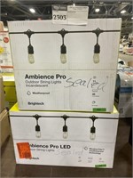 1 LOT (2) AMBIENCE PRO OUTDOOR STRING LIGHTS 2-48