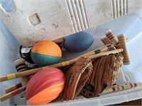 Tote of Sporting Items