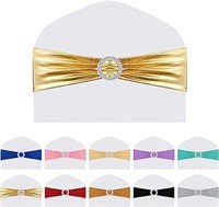 100 PCS SPANDEX CHAIR SASHES BOWS STRETCH