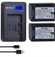 ($29) Batmax 2 Packs Batteries and LCD USB Charger