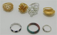 Vintage Grouping of Costume Jewelry Rings
